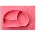 thumbnail image 4 of Platos de silicona para comida de bebé, plato de silicona con ventosa antideslizante para niños con mantel individual apto para microondas, 4 of 4