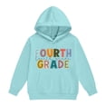 thumbnail image 4 of RMGVDSD Hoodies for Girls Back To School Hooded Sweatshirts Letter Print First Day Of School Hoodie Pullover Tops Loose Fit Trendy Clothes Versatile Tops 6-7 Years, 4 of 5