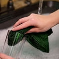 thumbnail image 2 of Sticky Toffee Cotton Terry Kitchen Towel and Dishcloth Set, Dark Green, 6 Pack, 2 of 4