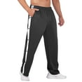 Men's Tearaway Pants Basketball Workout Sweatpants High Split Snap