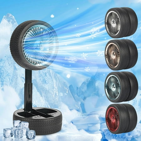 

EJWQWQE Car Tire Large Size Design With Strong Wind And Light Fan Unique Summer Fan Shape