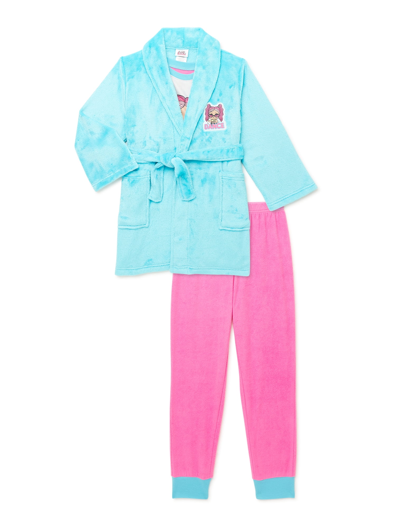 Boys Spidey Robe Plush Pajamas Set Shirt Pants Hooded Bathrobe 3pc 