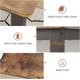 thumbnail image 5 of Qinaqin Dining Mesa Para 4 6 People 63 Pulgadas Largo Wooden Rectangular Cocina Con Robusto Metal Legs Resistente Room Large Families (23.6 Dx63 W Negro + Brown), 5 of 7