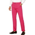 thumbnail image 5 of INSPIRE CHIC Men's Slim Fit Trousers Flat Front Solid Color Business Pants, 5 of 6
