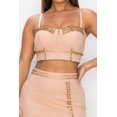 thumbnail image 4 of Studded Stone Cami Top & Slit Mini Skirts Set, 4 of 5