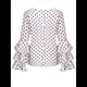 thumbnail image 5 of Blusa de con Mangas Acampanadas y Lunares para Mujer, Talla Grande, con Mangas Plegadas L, 5 of 7