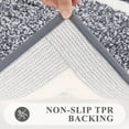 thumbnail image 4 of Findosom 3pcs Bathroom Rugs Set with U-Shaped Mat, Non Slip, Quick Drying, Ultra Soft and Water Absorbent Bath Rug Mat Carpet Machine Washable 20"x32"+20"x59"+U Shape 20"x24" Dark Gray, 4 of 8