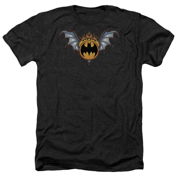 Batman - Bat Wings Logo - Heather Short Sleeve Shirt - Large