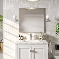 thumbnail image 2 of Eviva Sax® 30" Brushed Chrome Metal Frame Bathroom Wall Mirror, 2 of 13