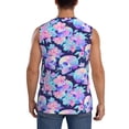 thumbnail image 4 of Fotbe pinkk flower crystal Skull Men's Camiseta sin Mangas Estampada para Hombres, Playera Casual para Gimnasio, Entrenamiento, Playa-Large, 4 of 7