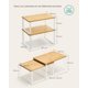 thumbnail image 3 of Organizadores de Cocina, Juego de 4 Estantes de Cocina, Apilables, Expandibles, Metal y Madera de Ingeniería, Blanco y Natural, 3 of 7