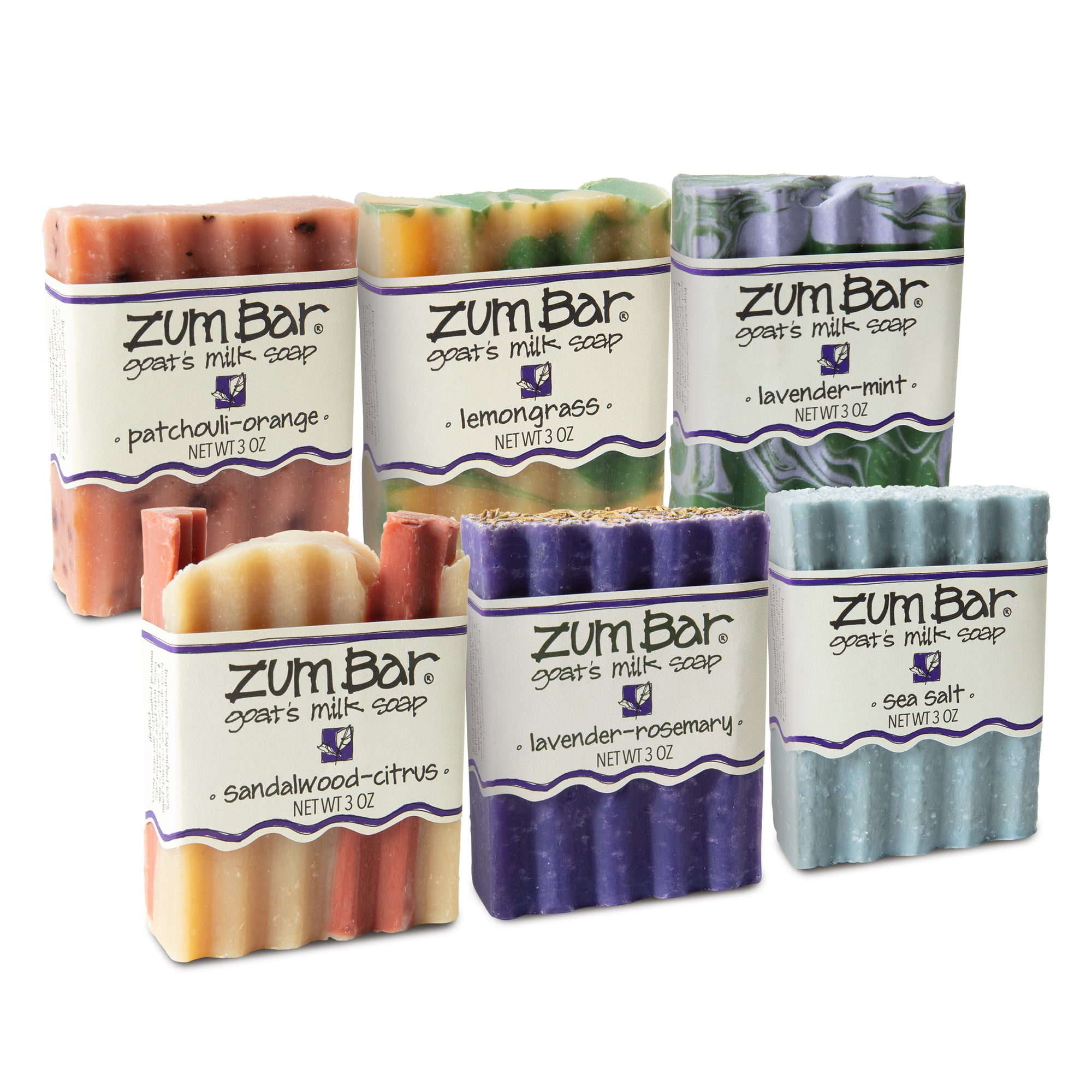 Indigo Wild Zum Bar Soap Fresh Scents 6-Pack