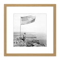 thumbnail image 1 of War WWII USA Soldier Suribachi Iwo Jima 1945 Photo 8X8 Inch Square Wooden Framed Wall Art Print Picture with Mount, 1 of 4