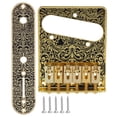thumbnail image 2 of Puente de Guitarra Eléctrica, Placa de Camilla Tallada, 6 Silletas, Accesorios de Cordal para reparación y Reemplazo con tornillos, 2 of 7