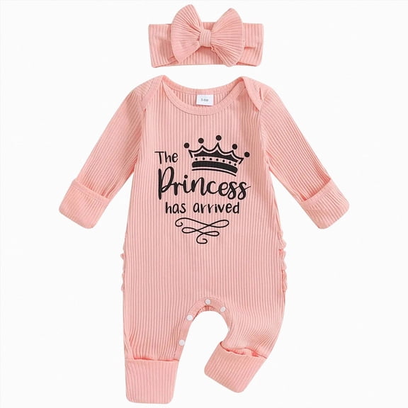 NIEWTR Cotton Soft 3-24 Months Unisex Footless Newborn Baby Sleepers Pajamas Romper Boys Girls Long Sleeve Fall Winter Clothes(A-Pink,NewBorn)