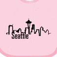 thumbnail image 4 of Inktastic Seattle Skyline Boys or Girls Baby Bib, 4 of 4