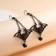 thumbnail image 1 of 2 Creative New Exaggerated Halloween Accessories Retro Versatile Gothic Black Bat Earrings for Women, 1 of 4