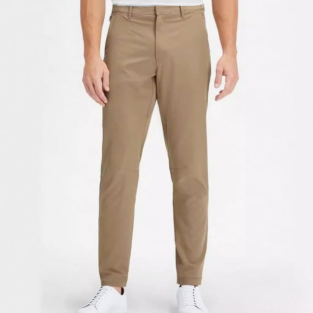 Mceream Pantalon de Golf pour Hommes Extensible Coupe Décontractée - Ceinture Extensible, devant Plat, Évacuation de l'Humidité, Protection Solaire, Pantalon Léger en Sergé Homme Kaki TTTG