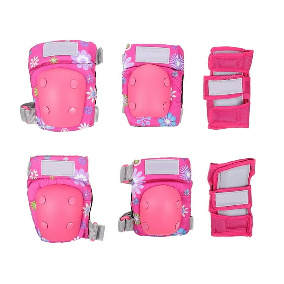 OFFIGAM 6Pcs Comfortable Child Protection Pads Pink Cloth for Skating Elbow Knees