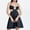 Black, variant on Musuos Women's Strappy Back Mini Dress Sleeveless Spaghetti Strap Solid Color Flowy Dress Party Dress, Black/Pink