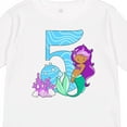 thumbnail image 4 of Inktastic Fifth Birthday Mermaid Girls Long Sleeve Toddler T-Shirt, 4 of 5