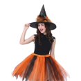 thumbnail image 7 of Slccxzc Women's Tutu Skirt Set, Witch Hat & Striped Tights for Party Orange, 7 of 7