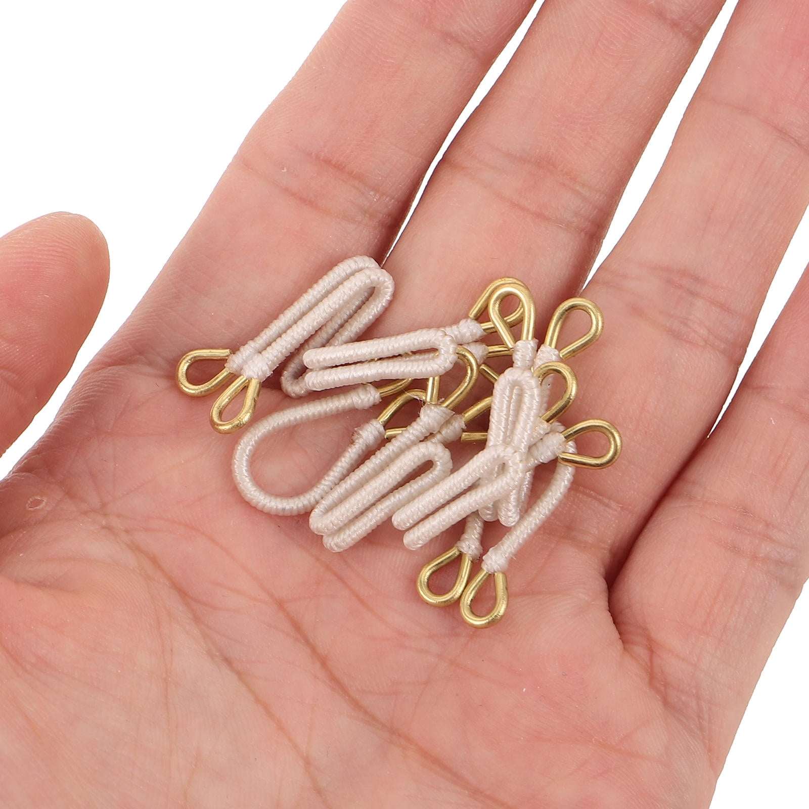 OUNONA 10 Pairs White Metal Adjustable Waist Cinch Buckles Sewing Fasteners for Clothing and Decor