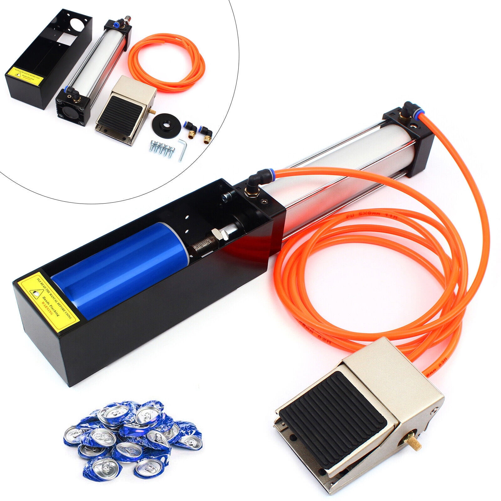 Miumaeov Can Crusher Pneumatic Foot Pedal, Foot Valve Aluminum Can