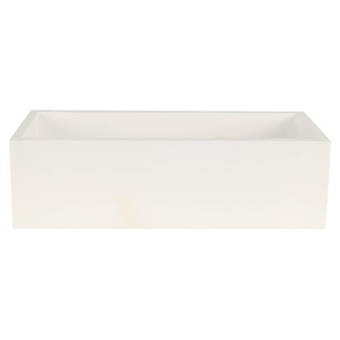 12” Rectangular Wood Box by Make Market - Decorative Box for Crafts - Art Supplies - Organization - Whitewash - 1 Pack