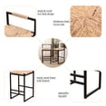 thumbnail image 6 of New Set of 2 Water Hyacinth Woven Bar Stools with Back Support Counter Height Dining Chairs for Kitchen, Home, Office (Water Hyacinth with Back), 6 of 7