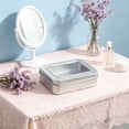 thumbnail image 4 of OCCOA Rectangular Tin Storage Box with Clear Window Lid 3.46x2.36x0.71in, Portable Metal Organizer for Jewelry Press-On Nails, Multi-Purpose Storage Case, B, 4 of 5