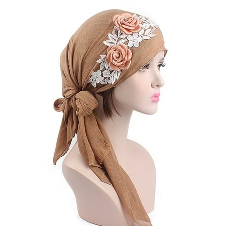 Womens Head Scarf Wrap Elegant National Vintage Floral Chemo Cap Turban Hats for (Best Head Scarves For Chemo)