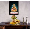 thumbnail image 3 of IBA Indianbeautifulart Goddess Lakshmi Picture Frame Religious Poster Black Wall Frame Deity Photo Frame Wall Decor&nbsp;For Home/ Office/ Temple-10 x 12 Inches, 3 of 7