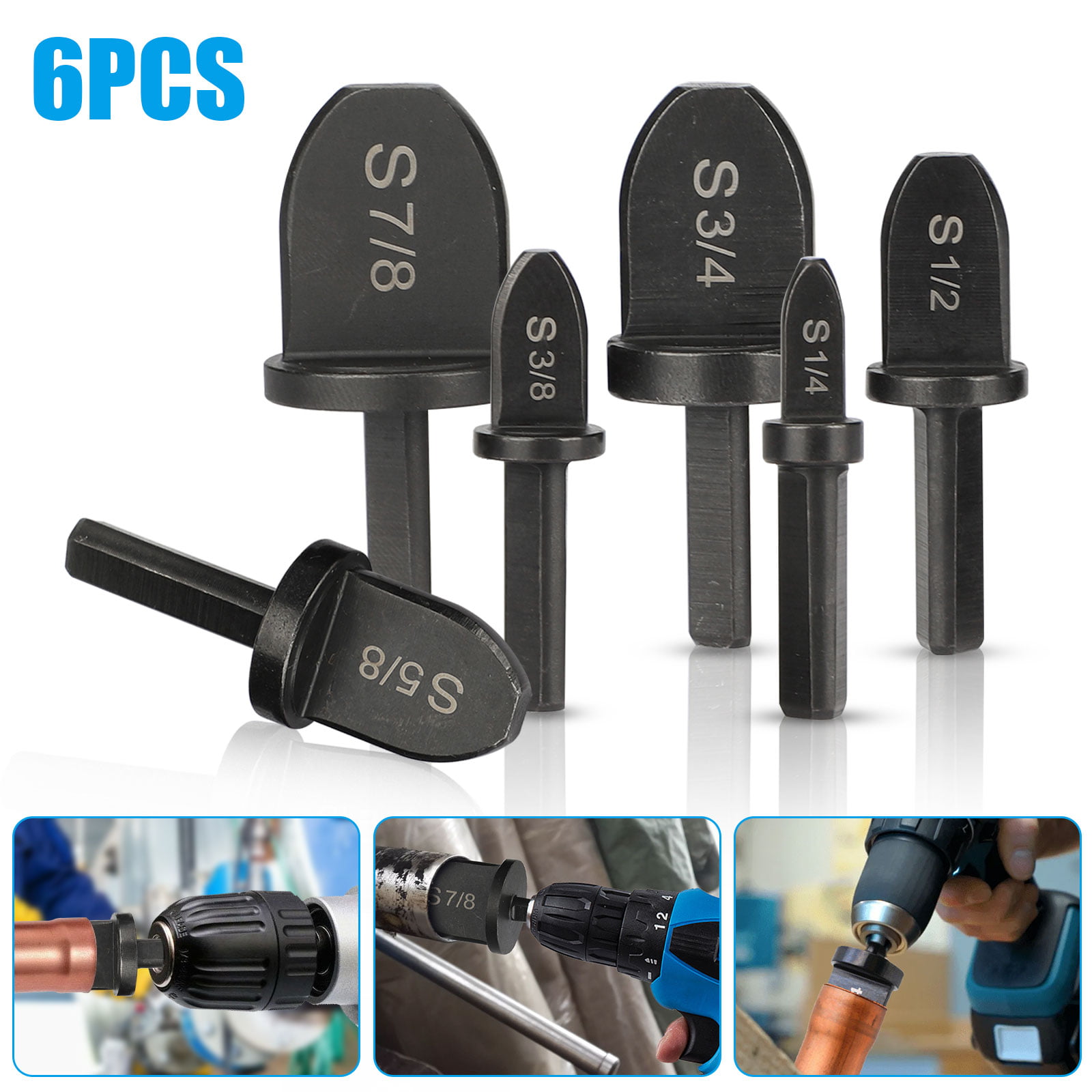 Professional Pipe Flaring Tool 5Pieces Pipe Swaging Tool Drill Bits