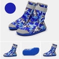 thumbnail image 5 of CHWshoes Kids High Ankle Water Boots, Lightweight Quick Dry Aqua Socks Adjustable Strap Non Slip Sole Toddler Swim Wading Shoes for Beach Pool Surf Water Park Summer Outdoor Blue Size 26, 5 of 6