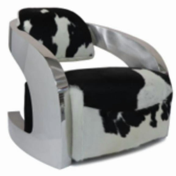 Cow Hide Outdoor Chair, Black
