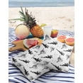 thumbnail image 3 of Pack of 2 Outdoor Pillow Covers, Cute Dolphin Cat Animal Pattern Waterproof Square Throw Pillowcase Cushion Decorative Pillow Covers for Couch Patio Tent, 18x18 in, 3 of 6