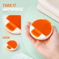 thumbnail image 4 of Round Pill Organizer 4 Compartment Orange Compact Case for Daily Travel, 4 of 6