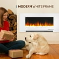 thumbnail image 6 of Cambridge 42" Wall-Mount Electric Fireplace Heater with Multi-Color LED Flames and Crystal Rock Display, 6 of 21