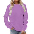 thumbnail image 2 of Pink Womens Fall Tops Fashion Casual Women's Warm Sweatshirt Long Sleeve O Neck 2024 Autumn and Winter New Women's Sweatshirt Top Sweaters for Women, 2 of 6