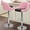 Pink/Black, variant on MoNiBloom Swivel Bar Stools Set of 2, Height Adjustable Bar Chairs with Footrest， Faux Leather Kitchen Counter Stools Dining Chairs, Grey/Black