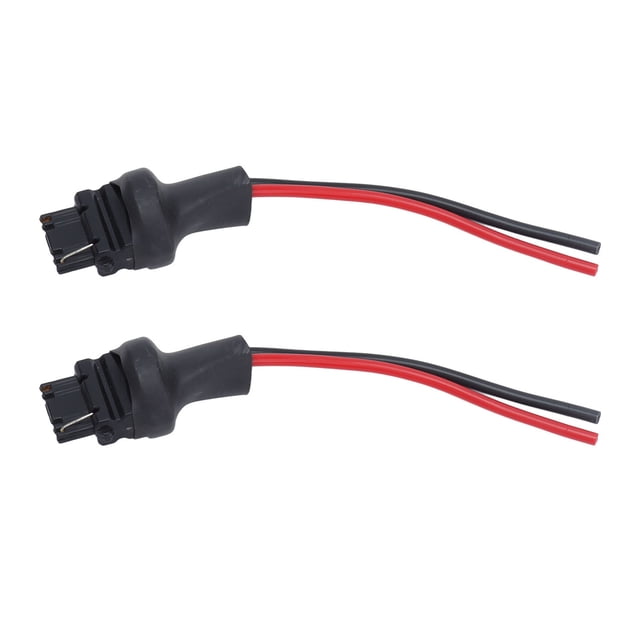 Socket Wires, ABS Shell Copper Cable Male Adapter Wiring Harness Easy Installation High Temperature Resistant For 3156 3456 4156 3357 3457 For T25 P27W