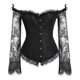 thumbnail image 2 of Women's Corsets For Women Princess Corset Lace Ruched Sleeves Elegant Overbust Corset, 2 of 4