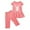 Pink, variant on Utoimkio Girls Shorts Set Kids Cute Print Summer Clothes Short Sleeve Dress Shirt & Pants Set 2Pcs Summer Outfits