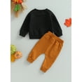 thumbnail image 5 of ZINTAOZT Toddler Baby Boys Halloween Outfits Mr Steal Your Pumpkin Sweatshirts Tops Casual Pants Set 2Pcs Fall Clothes, 5 of 8