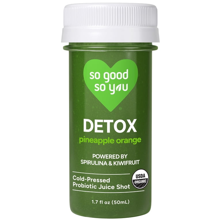 2 pack) So Good So You Detox Pineapple Orange Probiotic Shot