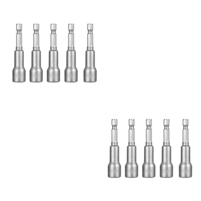 Scienceny Destornillador de tuercas de acero portátil Universal, 5 piezas, vástago hexagonal para garaje, destornillador neumático eléctrico, Type4 NO4