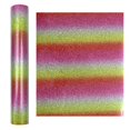 thumbnail image 2 of Paquete de vinilo autoadhesivo de transferencia de calor para bricolaje, silueta de película para prendas, tela de papel, diseño de vinilo holográfico de arcoíris para manualidades para, 2 of 9