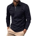 thumbnail image 2 of Royisotas Men's Quarter Zip Pullover Long Sleeve Golf Shirts for Men 1/4 Half Zip Tops, 2 of 9
