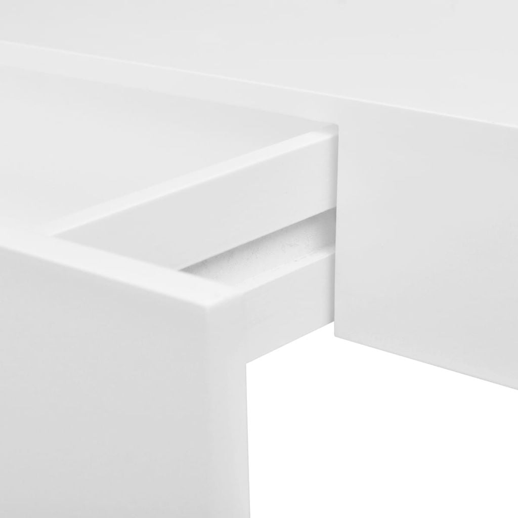 Kepooman 19" Wall Decor Storage Shelf with 1 Drawer for Bedroom, White Kepooman 19" Wall Decor Storage Shelf with 1 Drawer for Bedroom, White